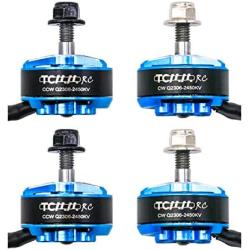 TCMMRC 4pcs 2306 2450KV Brushless Motor 6 Inch 3-5s QAV FPV Racing Drone Quadcopter with NSK High Speed Bearings, 52H Ultra-High Magnetic Steel, Super Heat Dissipation Support 4S