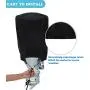 Outboard Motor Cover 600D Water Resistant Oxford Fabric, Boat Motor Cover Universal Size, Motor Hood Cover Fits 100-225HP Black