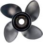 CAPTAIN 4 Blades Boat Propeller 13x17, 15 Spline Tooth Outboard Motor Prop, RH, OEM No.48-8M8026590 fit Mercury Engines 40 50 60 70 75 80 90 100 115 125 140 150 HP Aluminum Parts