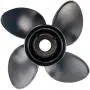 CAPTAIN 4 Blades Boat Propeller 13x17, 15 Spline Tooth Outboard Motor Prop, RH, OEM No.48-8M8026590 fit Mercury Engines 40 50 60 70 75 80 90 100 115 125 140 150 HP Aluminum Parts