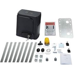 G.T.Master Automatic Rack Sliding Gate Opener Kit- Gear Track Driveway Security Door Operator Hardware with Remotes and Sensor for Slide Gate up to 1300lbs and 27ft (SL1300)