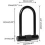 Alston U Lock Bike Heavy Duty Lock with Mounting Bracket 5.5 Inch Secure Anti Theft Lock for Motorcycle Mountain Electric Folding Bike Garage Fence Gate