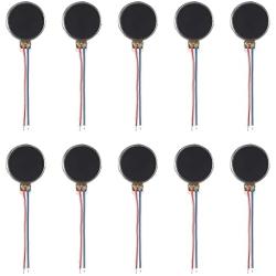 DIANN 10pcs Mini Vibration Motors DC 3V 12000rpm Flat Coin Button-Type Micro Vibrating Motor 10mmx3.4mm for Mobile Cell Phone Pager Tablet Household Appliances