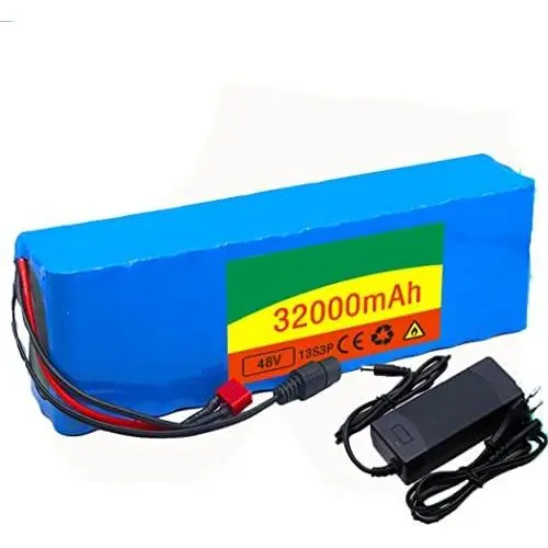 SHENGANG Electric Bike Battery 48v 32Ah 18650 Li-ion Battery Pack,Replaceable Battery Pack with BMS+54.6V 2A+Charger,for 200W-1000W Motor Electric Bike Electric Scooter