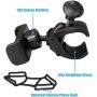 COTORPAZ Bike Phone Mount Universal - Upgraded Motorcycle Phone Holder 360° Rotatable Road Bicycle ATV Scooter Handlebar Black Adjustable