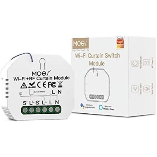 WiFi RF Smart Curtain Switch Module for Electric Roller Shutter Motor Tuya Wireless Remote Control Work with Alexa Google Home