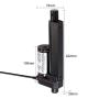 Justech 100mm 4-inch Linear Actuator Motor Heavy Duty 750N DC 12V for Auto Car RV Electric Door Opener Industrial Agricultural Machinery Clean Sweeping Vehicles Vessels Cargo Medical Window-Black