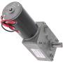 sourcing map Worm Gearbox Gear Motor DC 24V 5RPM High Torque Turbine Silver Tone