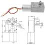 DC 12/24V Brushless Worm Motor Speed Reduction Gear Motor for Robots Locks DIY, Gear Motor 4~150Rpm (12V 23RPM)