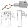 DC 12/24V Brushless Worm Motor Speed Reduction Gear Motor for Robots Locks DIY, Gear Motor 4~150Rpm (12V 18RPM)