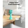 Gaiatop Mini Portable Fan, Dual Motors Powerful Handheld fan, Cute Design 3 Speed Personal Small Desk Fan with Base, Lightweight Makeup USB Rechargeable Fan for Stylish Girl Women Men Indoor Outdoor