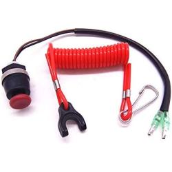 Outboard 398-06830-0 345069300M 353068200M 361069300M 353068201M 398068300M Kill Stop Switch Safety Tether Lanyard Cord for Tohatsu for Nissan for Mercury Mariner Mercruiser Quicksilver Boat Engine