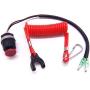 Outboard 398-06830-0 345069300M 353068200M 361069300M 353068201M 398068300M Kill Stop Switch Safety Tether Lanyard Cord for Tohatsu for Nissan for Mercury Mariner Mercruiser Quicksilver Boat Engine