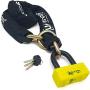 URBAN UR74120L Motorcycle Chain Lock Heavy Duty Motorcycle Lock and Chain, Motorcycle U Lock Mini Disc Lock High Security Motorcycle Chain and Lock Motorcycle Lock Chain Thick Chain Lock, 120cm Loop