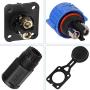 Trolling Motor Plug Receptacle Set, 12V/24V/ 36V/48V Plug for Trolling Motor/ Down Rigger/Fishing Reel,Waterproof Marine Boat DC Power Connector