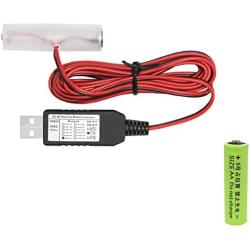 USB Power Converter DC Buck Boost Battery Eliminator Replace 1 to 4pcs 1.5V 3V 4.5V 6V AA AAA Connect Multi for LED Light,Radio, Electronic Toys, Kids Keyboard Piano (2-AA 3V)