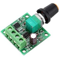 Greartisan 1.8V-15V 2A DC Motor Speed Controller PWM Variable Speed Regulator Governor Switch 1803BK with Speed Control Knob
