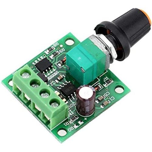 Greartisan 1.8V-15V 2A DC Motor Speed Controller PWM Variable Speed Regulator Governor Switch 1803BK with Speed Control Knob
