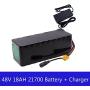 Wnicek 48V 18AH E-Bike Lithium Battery Customizable Battery Pack 13S 3P 21700 Battery for Motors Within 1000W for Electric Scooters Electric Tricycles Electric Wheelchairs with Charger