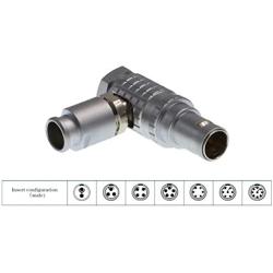 HangTon FHG.0B 7 Pin Right Angle Connector, Circular Push-Pull Male Cable Plug for Tilta Nucleus M Motor Power Data