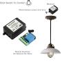 QIACHIP DC 12V 1CH 433Mhz RF Wireless Relay Remote Control Light Momentary Switch Transmitter with Receiver (2 Relays)