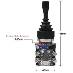 BestTong AC 380V 15A Cross Switch 4 Position 4 Contacts Momentary Normal Open NO Joy Stick Joystick Switch Monolever Controllers