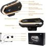 Motorcycle Bluetooth Headset, Helmet Communication System, Motorcycle Walkie-Talkie Helmet Intercom Heaphones with Mic/Automatic Answer/HD Music (intercom-BE6)