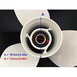 ITACO Boat Motor Aluminium Propeller Assy 663-45952 -02-EL 00 01 663-45952 -02-EL for Outboard Yamaha F30HP 40HP 50HP 60HP 3 11 3/8 x 12 Outboard Motors Engine