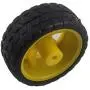 4 pcs 65 x 26mm Plastic Tire Wheel with DC 3-6v Gear Motor Dual Shaft for Arduino Smart Car