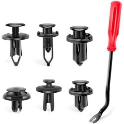 Nilight 120PCS Car Retainer Clips Fastener Remover 6.3mm 8mm 9mm 10mm Expansion Screws Replacement Kit Bumper Push Rivet Clips for GM Ford Toyota Honda Chrysler,2 Years Warranty