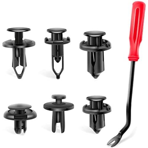 Nilight 120PCS Car Retainer Clips Fastener Remover 6.3mm 8mm 9mm 10mm Expansion Screws Replacement Kit Bumper Push Rivet Clips for GM Ford Toyota Honda Chrysler,2 Years Warranty