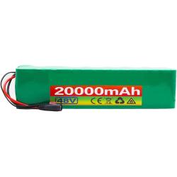Jieoto 48V 20Ah E-Bike Lithium-Ion Battery 13s3p Lithium Battery Suitable for Electric Bicycle Motors with a Power of 1000 W with Voltage Display + BMS + Charger