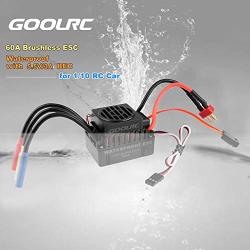 GoolRC Brushless Motor Waterproof 3650 4300KV Upgrade Brushless Motor with 60A ESC Combo Set for 1/10 RC Car Truck