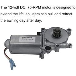 266149 RV Power Awning Motor Replacement Universal Motor 12-Volt DC 75-RPM Compatible with Solera Power Awnings Including Flat, Pitched and Short Assemblies
