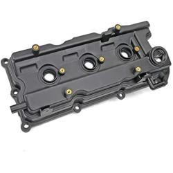 Engine Valve Cover Set with Bolts & Oil Cap & Gaskets & Spark Plug Tube Seals & PCV Valve Compatible with 2002-2007 Nissan Altima Maxima Murano Quest Infiniti I35 VQ35DE V6 3.5L Part# 264-984 265-985