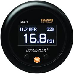 Innovate Motorsports (3882 SCG-1 Solenoid Boost Controller and Air/Fuel Ratio Gauge Kit, White, 52mm, Black