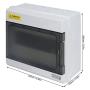 Distribution Protection Box, 8.66 x 7.87 x 3.94in Switching Power Supply ABS IP66 Waterproof Transparent Cover Distribution Junction Box for Indoor Wall Circuit Breaker(9 Way)