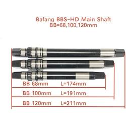 Bafang Motor BBS-HD Motor BB 120mm Main Shaft Spare Part Pedal for Replacement Shaft Length 211mm