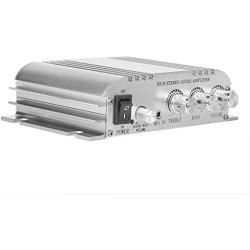 DC 12V Audio Amplifier,Hi Fi Stereo Speaker Amplifier, Mini Car Audio Heavy Bass 3 Channel Amplifier for Car Audio,Home Theater,Computer,MP3