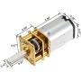 uxcell Micro Speed Reduction Motor DC 12V 200RPM with Full Metal Gearbox 0.18A Electric Gear Box Motor with 2 Terminals for DIY RC