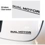 Compatible with Tesla Dual Motor Sticker 3D Car Rear Trunk Emblem Sticker for Tesla Accessories (Dual Motor)