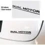 Compatible with Tesla Dual Motor Sticker 3D Car Rear Trunk Emblem Sticker for Tesla Accessories (Dual Motor)