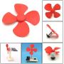 EUDAX Micro DC Motor 2mm Shaft Propeller with 4 Vanes 80mm Fan Shape for Fan Leaves Ship Model RC Boat DIY Airplane Science and Education Toys (32PCS)