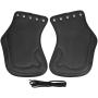 2pcs Universal Motorcycle PU Heat Deflector Engine Heating Insulation Cushion Saddle Guard Leather Side Saddle Heat Shield Deflector