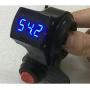 KOOBOOK 1Pcs 12V-72V E-Bike Universal Thumb Throttle LED Display Voltage Black Portable Digital Grips With Power Switch For Scooter Electric Bike
