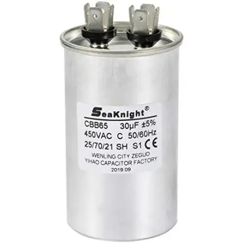 BlueNatHxRPR 30 MFD uF Motor Run Capacitor Well Pump Run Capacitor CBB65 Single Round Capacitor