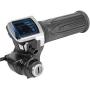 Akozon Electric Throttle Grip 36V Half-Twist Throttle with LED Power Indicator Key Lock for Electric Bikes Scooters Motorcycle