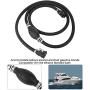 Marine Fuel Line Assembly, Yctze Marine Johnson 3/8in Boat Motor Fuel Gas Hose Line Assembly Primer Bulb Connector Black Primer Bulb Connector Johnson Gas Lineboat