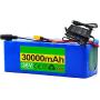 Jieoto 36V E-Bike Battery 30AH 10S6P Waterproof Li-ion Battery with 42V 2A Charger for Go-Kart Electric Street Bikes Electric Boat Scooter 1000W 750W 500W 350W 250W Motor