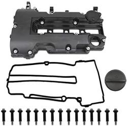 MITZONE Engine Valve Cover with Gaskets Bolts & Oil Filler Cap Compatible with 2011-2019 Chevy Cruze Sonic Volt Trax Buick Encore Cadillac ELR 1.4L Turbo Replace# 55573746 25198498 264-968